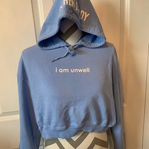 Cropped call her daddy i am unwell sweatshirt